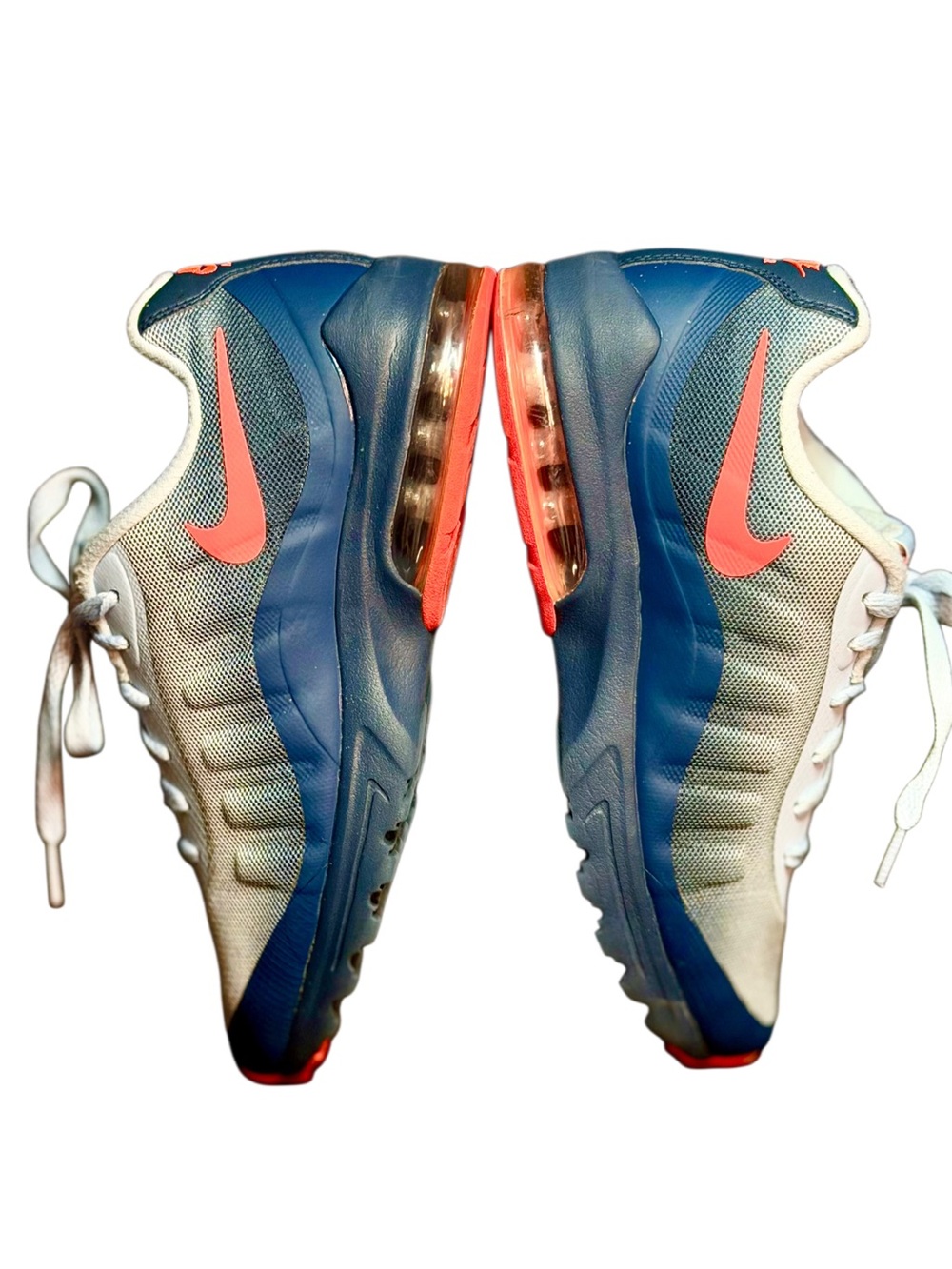 Nike Lightweight Mesh Running Sneakers in Sky Blue with Orange and Navy  Accents - Picture 2 of 9